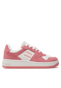Tommy Jeans Sneakersy Tjw Retro Basket Washed Suede EN0EN02486 Różowy. Kolor: różowy