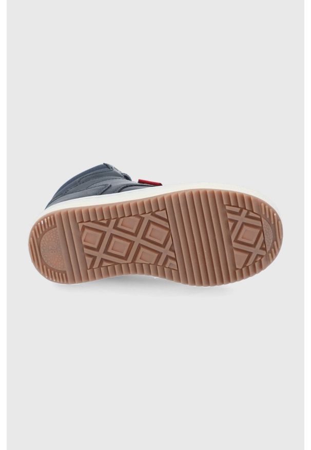 Levi's® - Levi's Buty dziecięce kolor granatowy. Okazja: na spotkanie biznesowe. Nosek buta: okrągły. Kolor: niebieski. Materiał: guma. Szerokość cholewki: normalna. Styl: biznesowy