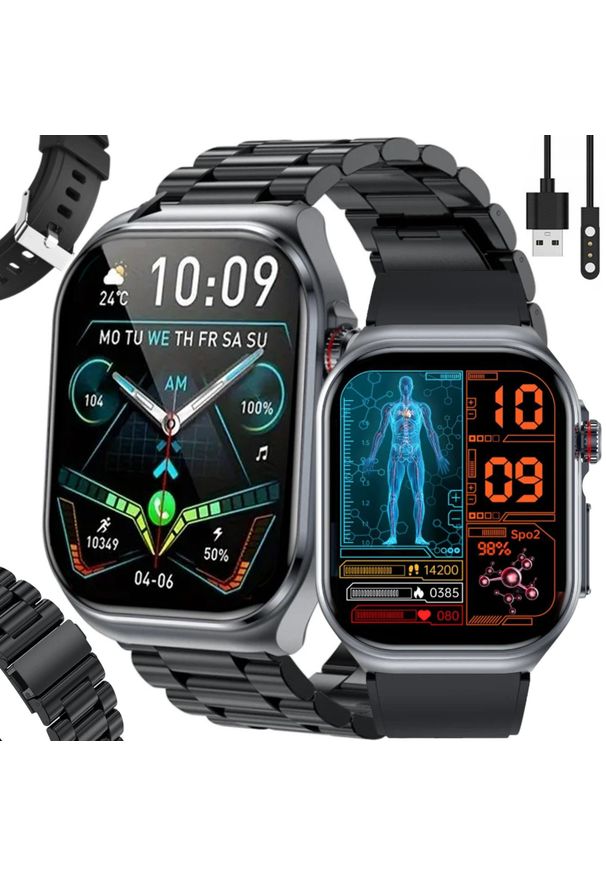 Zegarek SMARTWATCH Rubicon RNCF36 black/black silicon black metal band. Rodzaj zegarka: smartwatch