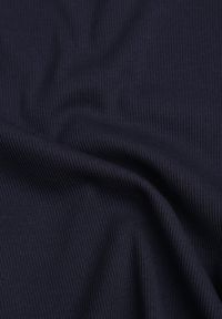 Born2be - Granatowy Dopasowany T-shirt z Prążkowanej Tkaniny z Bawełny Acalenos. Okazja: na co dzień. Kolor: niebieski. Materiał: prążkowany, bawełna, tkanina. Sezon: lato. Styl: casual, klasyczny, elegancki #3