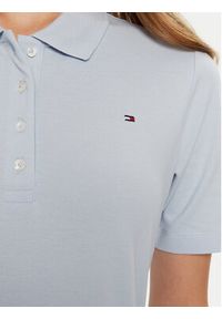 TOMMY HILFIGER - Tommy Hilfiger Polo 1985 WW0WW43224 Błękitny Regular Fit. Typ kołnierza: polo. Kolor: niebieski. Materiał: bawełna #4