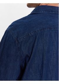 Sisley Koszula jeansowa 5FV6SQ017 Granatowy Regular Fit. Kolor: niebieski. Materiał: jeans, bawełna #3