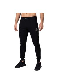 MOROTAI - Spodnie treningowe męskie MOrotai Casual Fit. Kolor: czarny. Materiał: poliester, bawełna, elastan. Sport: fitness #1