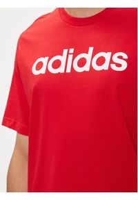 Adidas - adidas T-Shirt Essentials Single Jersey Linear Embroidered Logo T-Shirt IC9278 Czerwony Regular Fit. Kolor: czerwony. Materiał: bawełna #6