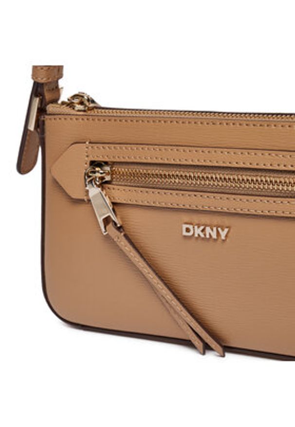 DKNY Torebka R42HKE18 Brązowy. Kolor: brązowy. Materiał: skórzane