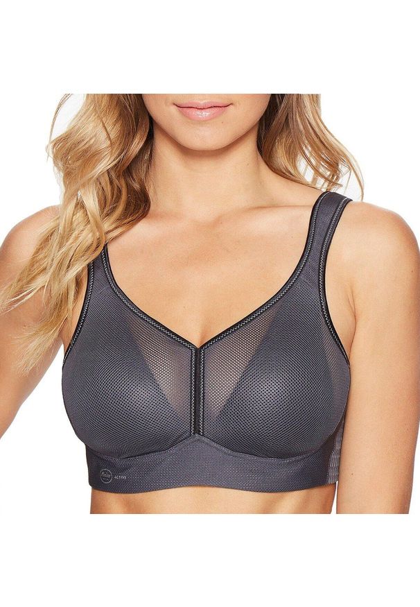 ANITA ACTIVE - Stanik do biegania Air Control mit Delta Pad z wysoki poziomem podtrzymywania. Kolor: szary. Materiał: poliester, poliamid, elastan. Sport: bieganie