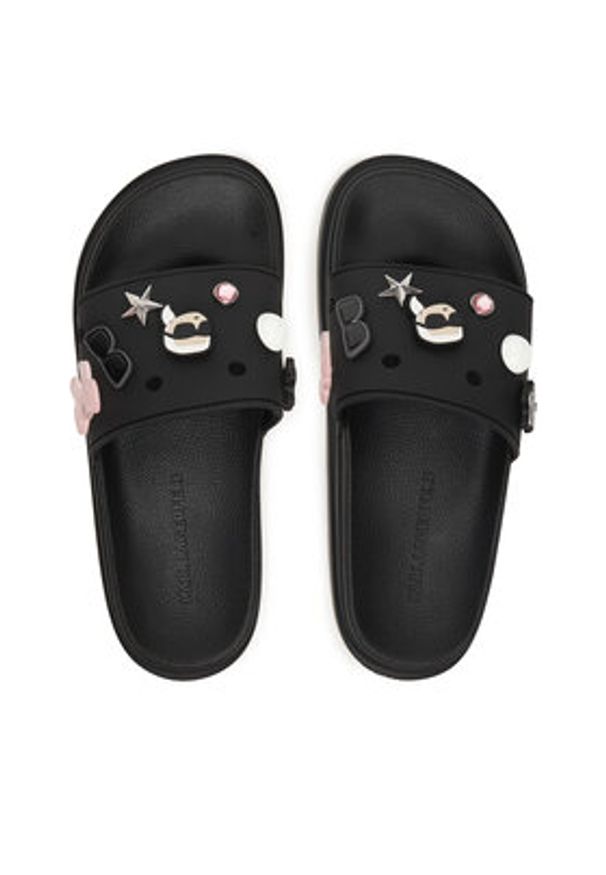 Karl Lagerfeld - KARL LAGERFELD Klapki KL88826 Czarny. Kolor: czarny. Materiał: syntetyk