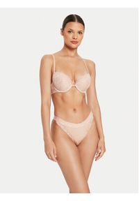 Guess Biustonosz push-up O4YC01 PZ01C Beżowy. Kolor: beżowy. Materiał: syntetyk. Rodzaj stanika: push-up