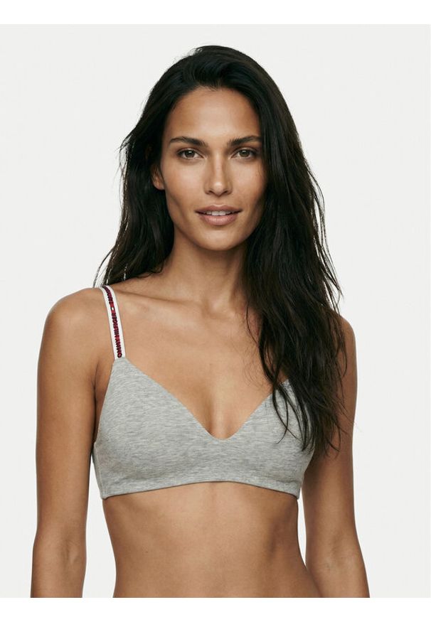 TOMMY HILFIGER - Tommy Hilfiger Biustonosz bezfiszbinowy Lighty Lined UW0UW02413 Szary. Kolor: szary. Materiał: bawełna