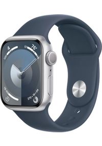 APPLE - Smartwatch Apple Watch 9 41mm GPS Silver Alu Sport M/L Niebieski (MR913). Rodzaj zegarka: smartwatch. Kolor: niebieski. Styl: sportowy #1