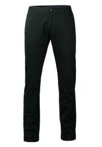 Chiao - Eleganckie Spodnie Męskie, Chinosy - 100% BAWEŁNA, Mankiety, Czarne. Kolor: czarny. Materiał: bawełna. Styl: elegancki