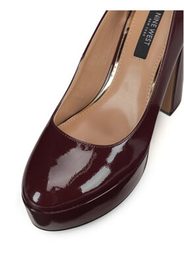 Nine West Czółenka WFA3040-1 Bordowy. Kolor: czerwony. Materiał: materiał