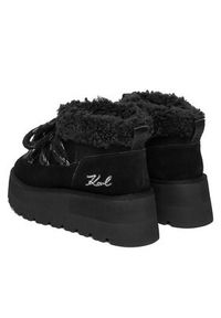 Karl Lagerfeld - KARL LAGERFELD Śniegowce KL48632 Czarny. Kolor: czarny. Materiał: zamsz, skóra #4