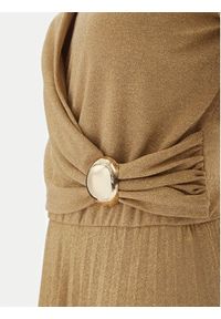 Rinascimento Sukienka koktajlowa CFC0122980003 Złoty Regular Fit. Kolor: złoty. Materiał: wiskoza. Styl: wizytowy #2