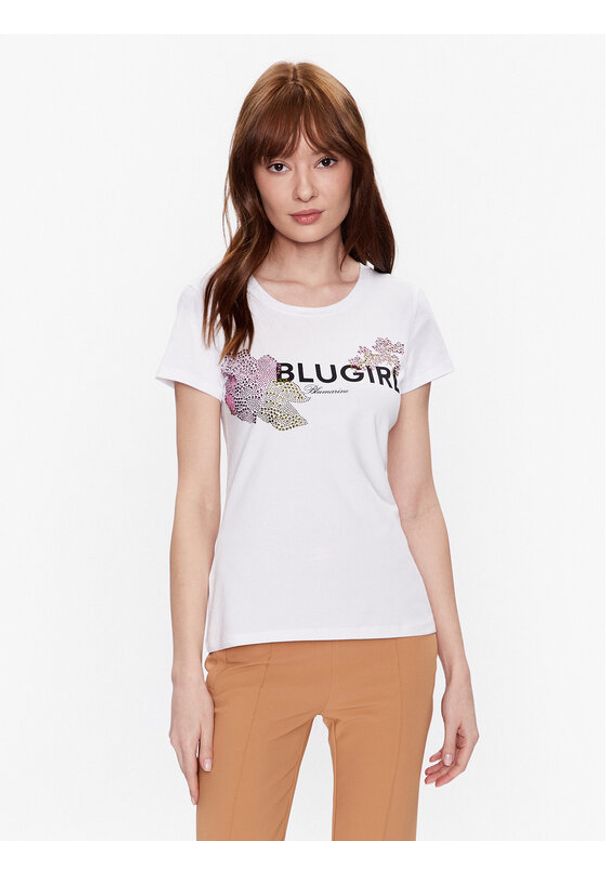 Blugirl Blumarine T-Shirt RA3157-J5003 Biały Regular Fit. Kolor: biały. Materiał: bawełna