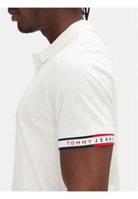 Tommy Jeans Polo Flag Cuff DM0DM21306 Écru Slim Fit. Typ kołnierza: polo. Materiał: bawełna #4