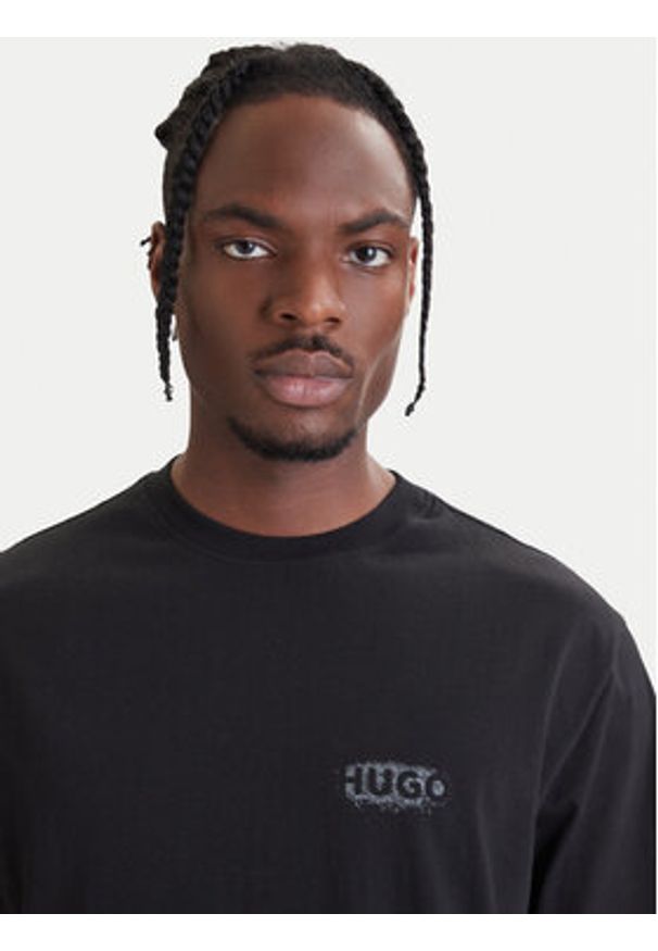 Hugo - HUGO T-Shirt Spray 50559731 Czarny Relaxed Fit. Kolor: czarny. Materiał: bawełna