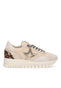 QUERCETTI - Buty CETTI C1259SRA XL Beżowy. Kolor: beżowy. Materiał: tkanina. Styl: sportowy