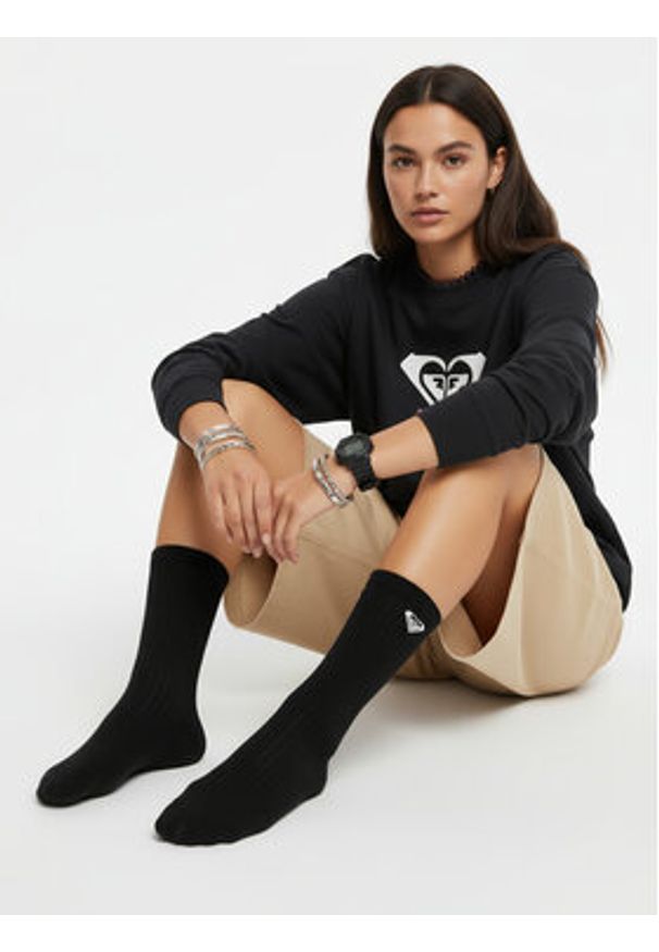 Roxy Skarpety długie CEO_AS_ROXY_15_Z_AW25 (3-PACK) Czarny. Kolor: czarny. Materiał: materiał, nylon