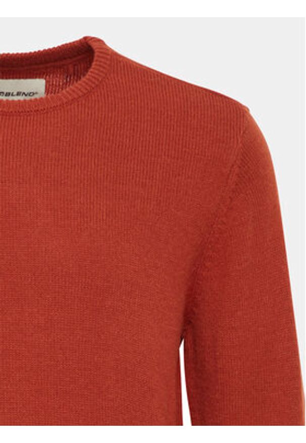 Blend Sweter 20716086 Pomarańczowy Regular Fit. Kolor: pomarańczowy. Materiał: syntetyk