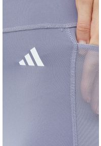 adidas Performance legginsy treningowe Train Essentials kolor szary gładkie. Kolor: szary. Materiał: skóra, dzianina, materiał. Wzór: gładki. Sport: fitness #4