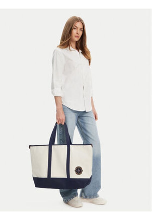 TOMMY HILFIGER - Tommy Hilfiger Torebka Th Summer Tote AM0AM13557 Biały. Kolor: biały