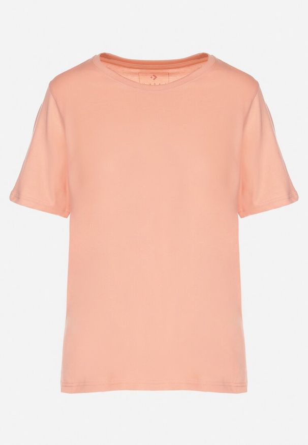 Born2be - Pomarańczowy Bawełniany Klasyczny T-shirt Fevarene. Kolor: pomarańczowy. Materiał: bawełna. Styl: klasyczny
