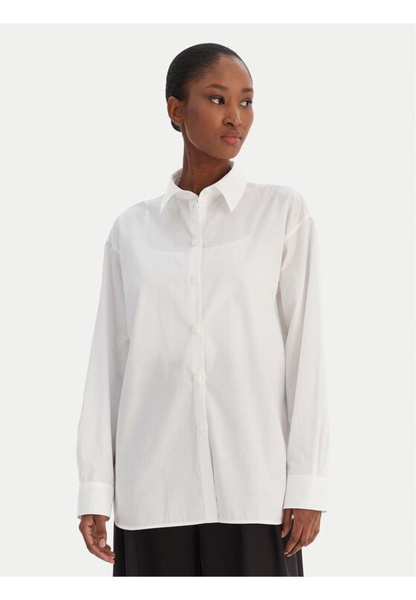 Calvin Klein Jeans Koszula Aop Logo Perfect LV044D167G Biały Regular Fit. Kolor: biały. Materiał: bawełna