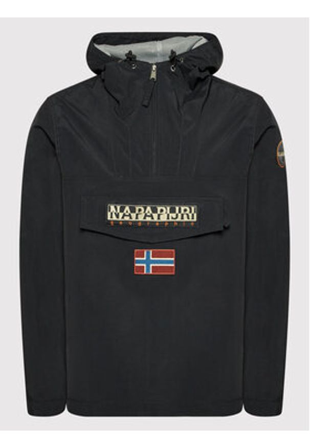 Napapijri Kurtka anorak Rainforest M Sum 3 NP0A4G7D Czarny Regular Fit. Kolor: czarny. Materiał: syntetyk