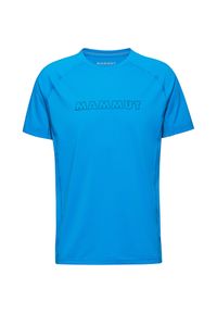 Koszulka szybkoschnąca męska Mammut Selun FL Logo T-Shirt. Kolor: niebieski