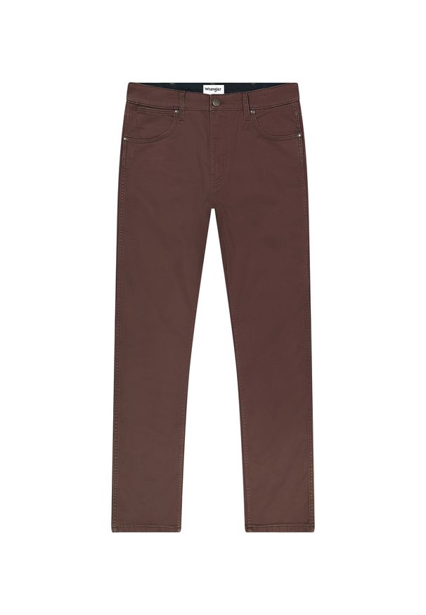 Wrangler - MESKIE SPODNIE WRANGLER GREENSBORO MAHOGANY 112370722