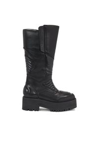 Tommy Jeans Kozaki Tjw Long Shaft Biker EN0EN02376 Czarny. Kolor: czarny. Materiał: skóra