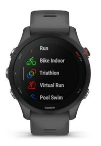 GARMIN - Zegarek sportowy Garmin Forerunner 255 popielaty. Kolor: szary. Styl: sportowy