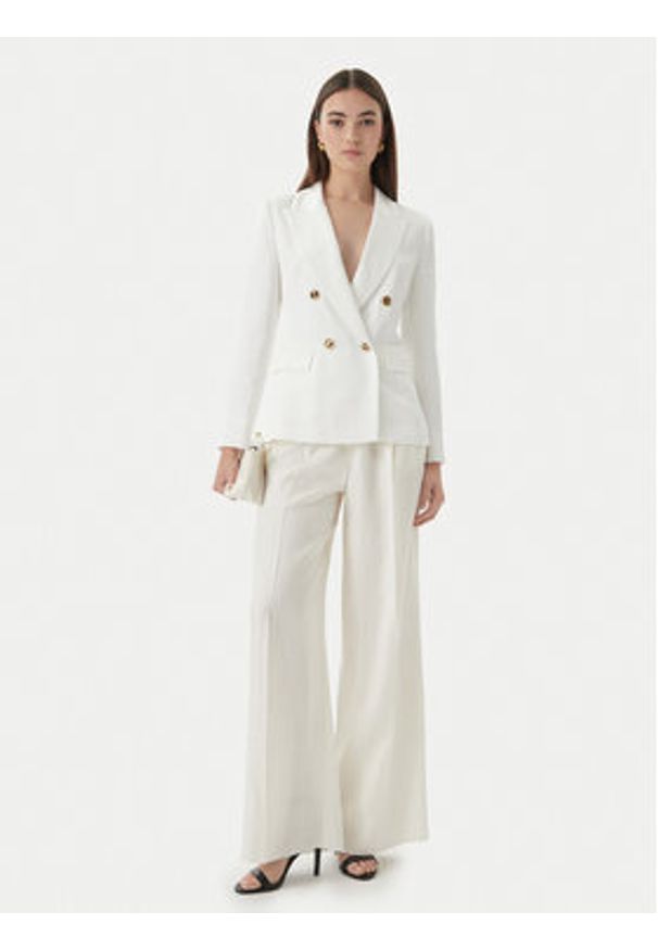 Marella Marynarka Charme 2613041172 Biały Regular Fit. Kolor: biały. Materiał: wiskoza