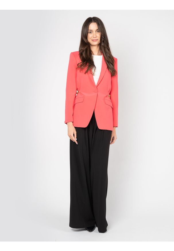 Patrizia Pepe Marynarka | 2S1420/A049 | Kobieta | Różowy. Okazja: na co dzień. Kolor: różowy. Materiał: poliester, elastan. Styl: klasyczny, casual, elegancki
