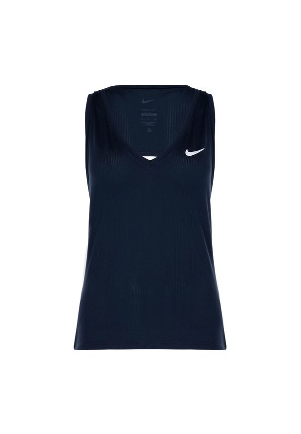 Tank top tenisowy damski Nike Court Dri-Fit Victory Tank. Kolor: niebieski. Technologia: Dri-Fit (Nike). Sport: tenis