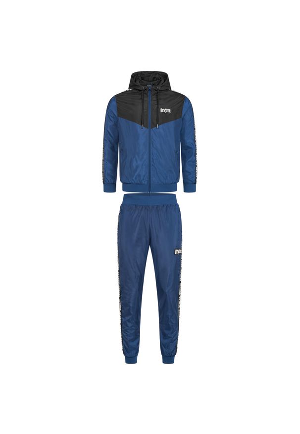 Dres z kapturem Benlee Manteo. Kolor: niebieski, wielokolorowy, czarny. Materiał: dresówka