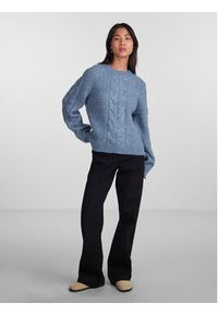 Pieces Sweter 17140372 Niebieski Regular Fit. Kolor: niebieski. Materiał: syntetyk #5