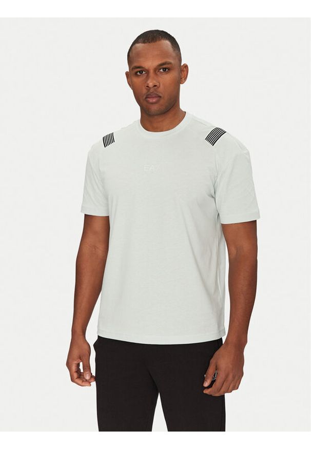 EA7 Emporio Armani T-Shirt 7M000266 AF10375 U9060 Niebieski Regular Fit. Kolor: niebieski. Materiał: bawełna