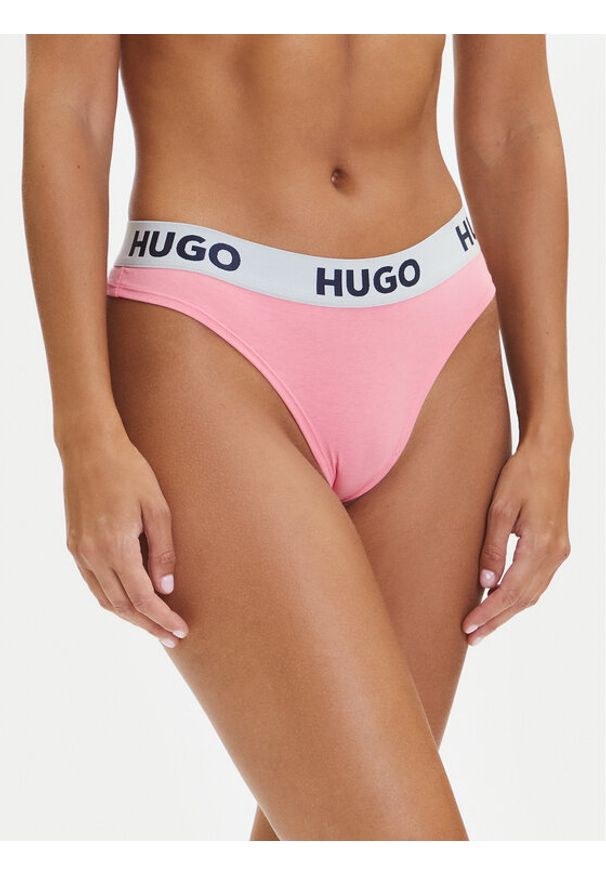 Hugo - HUGO Stringi 50469651 Różowy. Kolor: różowy. Materiał: bawełna