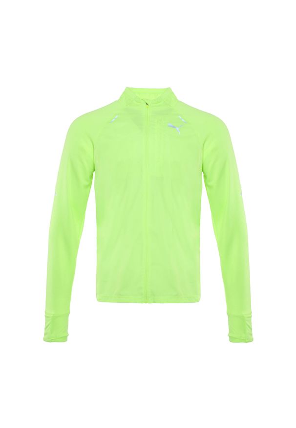 Puma - Kurtka do biegania damska PUMA Run Gridfleece. Kolor: zielony. Sport: bieganie
