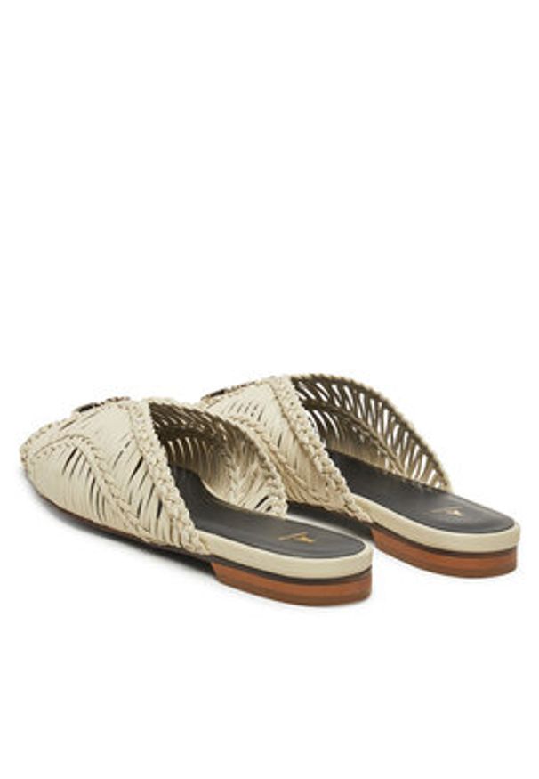 Patrizia Pepe Klapki 2Z0018/L109 Beżowy. Kolor: beżowy. Materiał: skóra