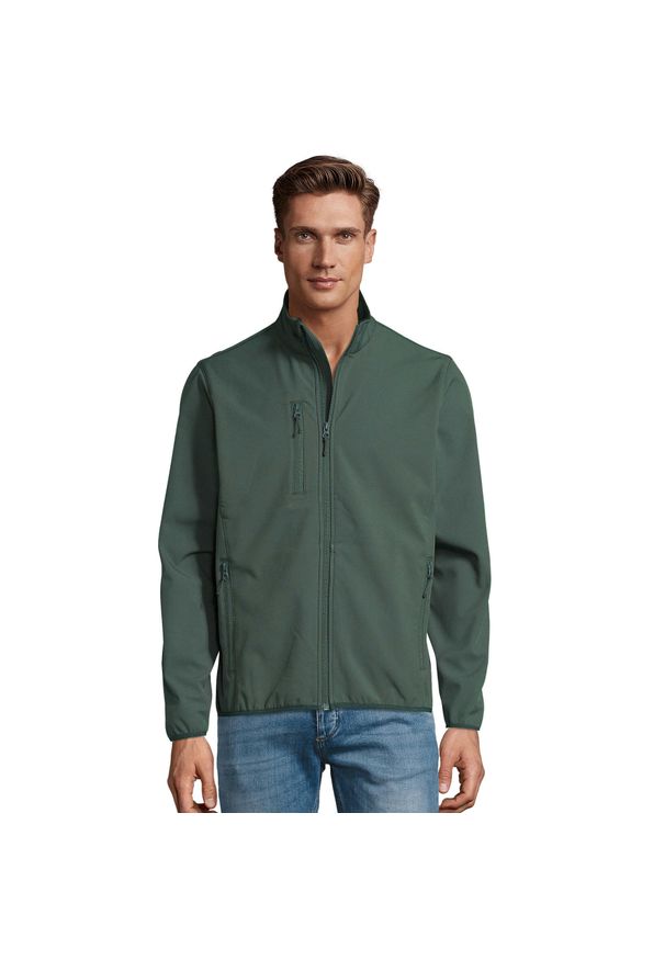 SOL'S - Męska Kurtka Radian Soft Shell. Kolor: czerwony, wielokolorowy, zielony
