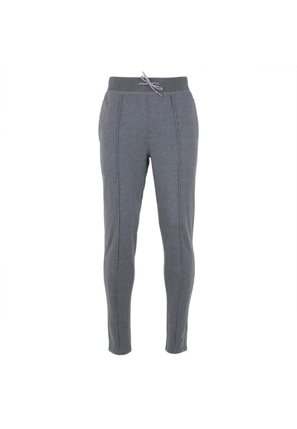 PEAK MOUNTAIN - Spodnie dresowe z weluru Peak Mountain Canvers. Kolor: szary. Materiał: welur, dresówka. Sport: bieganie, fitness