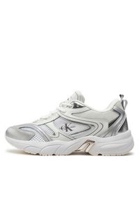 Calvin Klein Jeans Sneakersy Retro Tennis Low Lace Mh Ml Mr YW0YW01381 Biały. Kolor: biały. Materiał: skóra #6