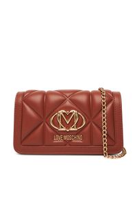 Love Moschino - LOVE MOSCHINO Duży Portfel Damski JC5640PP1NLC0312 Brązowy. Kolor: brązowy. Materiał: skóra