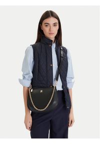 TOMMY HILFIGER - Tommy Hilfiger Torebka Th Glam Conv Med Crossover AW0AW18143 Czarny. Kolor: czarny. Materiał: skórzane #1