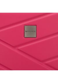 Wittchen - Duża walizka z ABS-u z deseniem. Kolor: różowy. Materiał: materiał, guma. Styl: elegancki, klasyczny #3