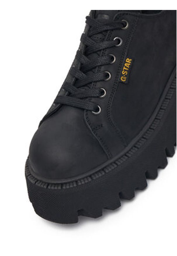 G-Star RAW - G-Star Raw Półbuty WI34-MANYA-01 Czarny. Kolor: czarny. Materiał: nubuk, skóra