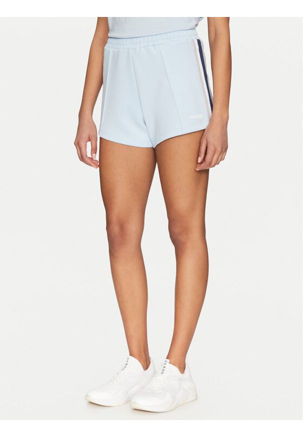 Guess Szorty sportowe V5GD14 KCRU2 Niebieski Relaxed Fit. Kolor: niebieski. Materiał: syntetyk